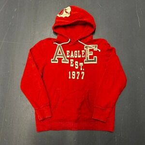 Y2K American eagle red skater preppy style hoodie